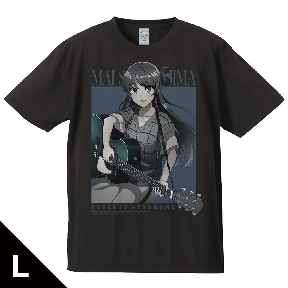 青春ブタ野郎はサンタクロースの夢を見ない Tシャツ 桜島麻衣 ギターガールver. 【描き下ろし】 Lサイズ 画像 2 | AniSmile