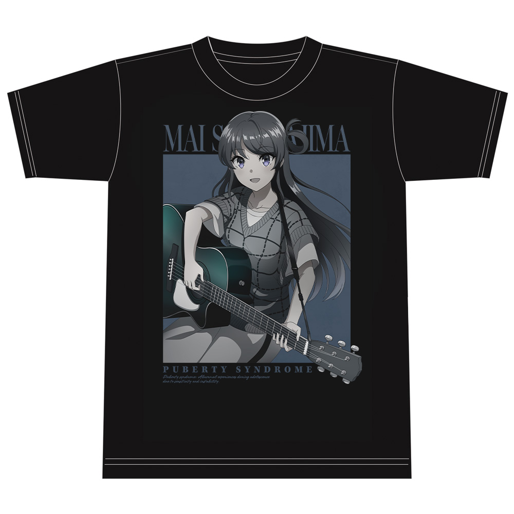 青春ブタ野郎はサンタクロースの夢を見ない Tシャツ 桜島麻衣 ギターガールver. 【描き下ろし】 XLサイズ 画像 3 | AniSmile