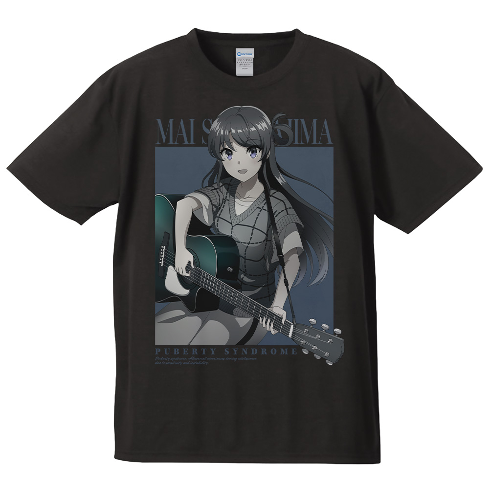 青春ブタ野郎はサンタクロースの夢を見ない Tシャツ 桜島麻衣 ギターガールver. 【描き下ろし】 XLサイズ 画像 2 | AniSmile