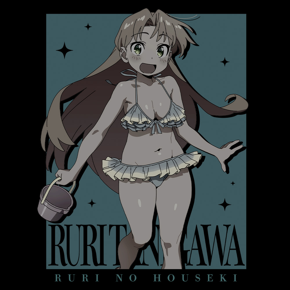 瑠璃の宝石 Tシャツ 谷川 瑠璃 水着ver. Lサイズ【描き下ろし】 画像 3 | AniSmile