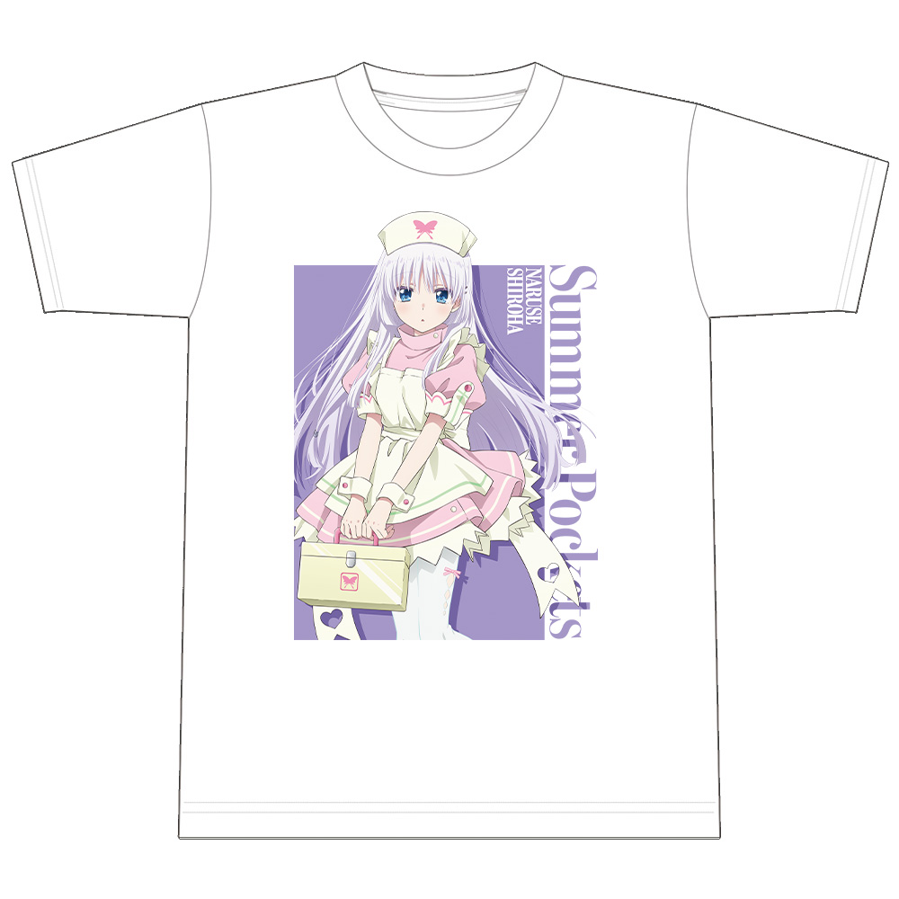 Summer Pockets Tシャツ 鳴瀬 しろは ナースメイドver. Mサイズ 【描き下ろし】 画像 5 | AniSmile