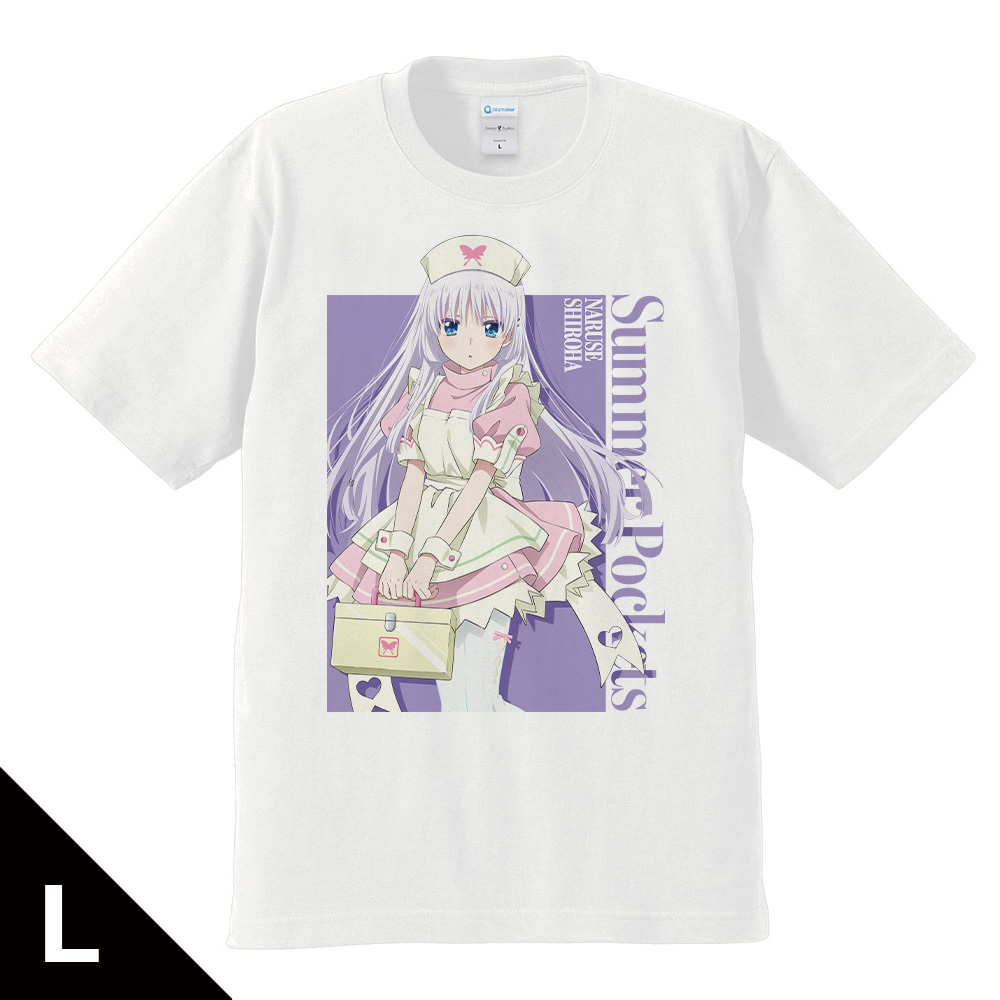 Summer Pockets Tシャツ 鳴瀬 しろは ナースメイドver. Lサイズ 【描き下ろし】 - 公式商品画像 | AniSmile