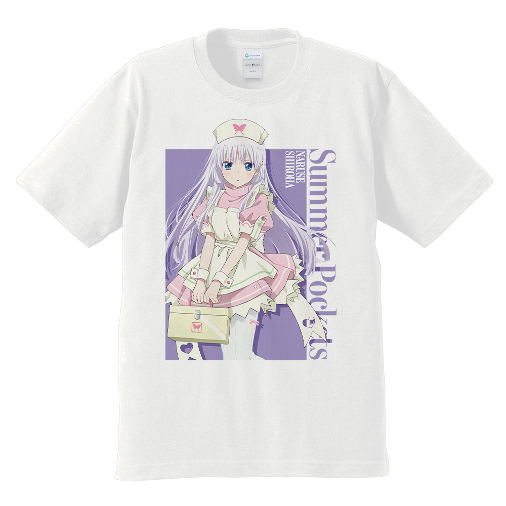Summer Pockets Tシャツ 鳴瀬 しろは ナースメイドver. Lサイズ 【描き下ろし】 画像 2 | AniSmile