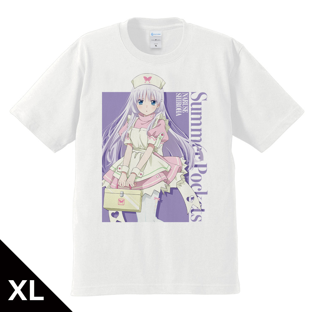 Summer Pockets Tシャツ 鳴瀬 しろは ナースメイドver. XLサイズ 【描き下ろし】 - 公式商品画像 | AniSmile