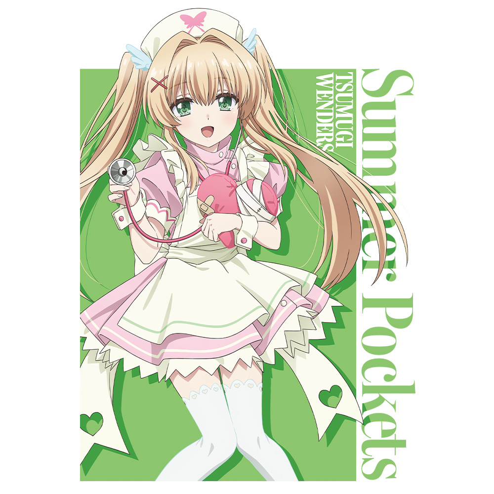 Summer Pockets Tシャツ 紬 ヴェンダース ナースメイドver. Lサイズ 【描き下ろし】 画像 3 | AniSmile