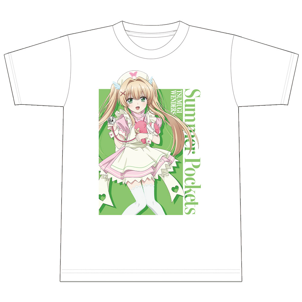 Summer Pockets Tシャツ 紬 ヴェンダース ナースメイドver. Lサイズ 【描き下ろし】 画像 4 | AniSmile