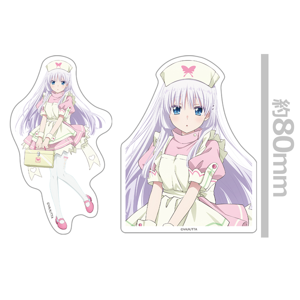 Summer Pockets ダイカットステッカーセット 鳴瀬 しろは ナースメイドver. 【描き下ろし】 画像 3 | AniSmile