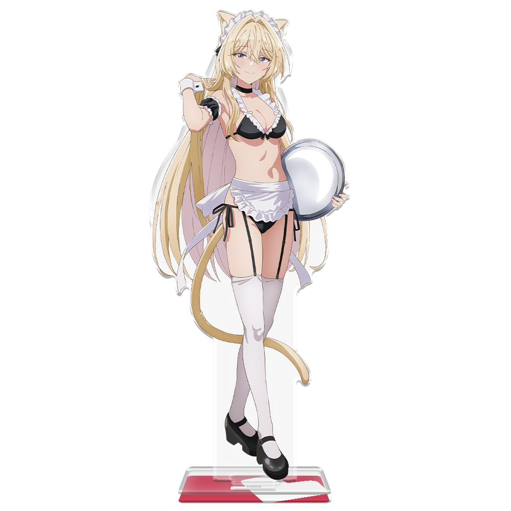 わたしが恋人になれるわけないじゃん、ムリムリ!(※ムリじゃなかった!?) BIGアクリルキャラスタンド 王塚 真唯 猫耳水着メイドver.【描き下ろし】 画像 2 | AniSmile