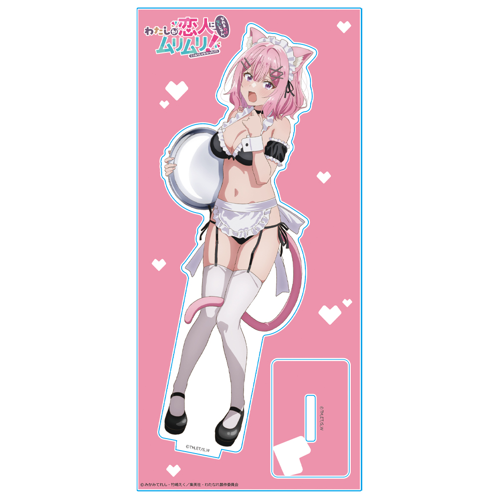 わたしが恋人になれるわけないじゃん、ムリムリ!(※ムリじゃなかった!?) アクリルキャラスタンド 甘織 れな子 猫耳水着メイドver.【描き下ろし】 画像 2 | AniSmile