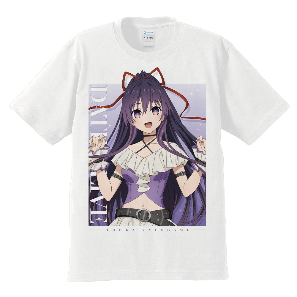 デート・ア・ライブV Tシャツ 夜刀神十香 ゴシックパンク ホワイトver. Mサイズ 【描き下ろし】 画像 2 | AniSmile