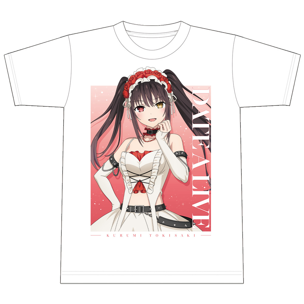 デート・ア・ライブV Tシャツ 時崎狂三 ゴシックパンク ホワイトver. Mサイズ 【描き下ろし】 画像 4 | AniSmile