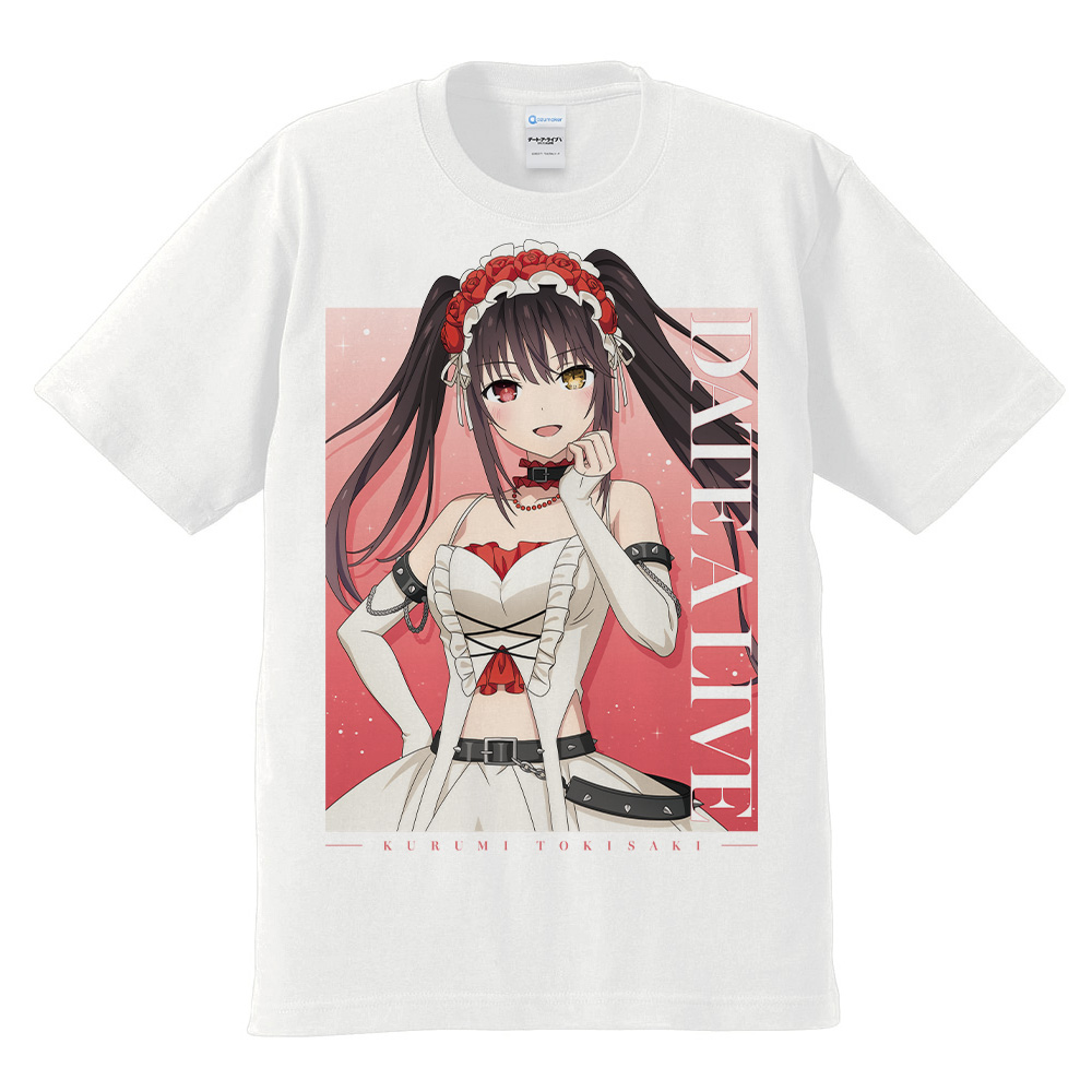 デート・ア・ライブV Tシャツ 時崎狂三 ゴシックパンク ホワイトver. XLサイズ 【描き下ろし】 画像 2 | AniSmile