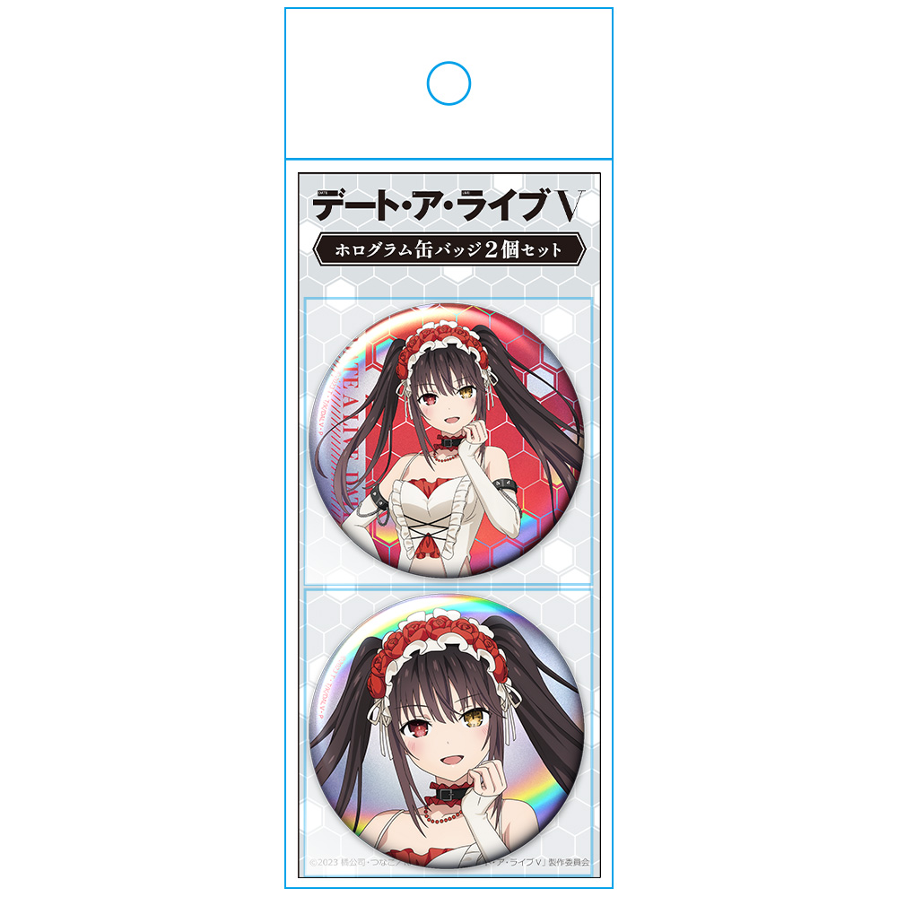 デート・ア・ライブV ホログラム缶バッジ2個セット 時崎狂三 ゴシックパンク ホワイトver. 【描き下ろし】 画像 3 | AniSmile