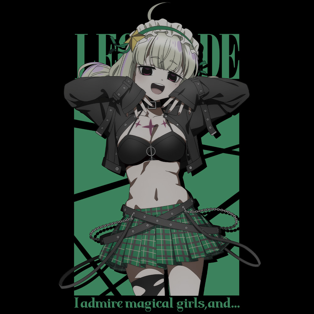 魔法少女にあこがれて Tシャツ レオパルト ゴシックパンクver. Mサイズ 【描き下ろし】 画像 4 | AniSmile