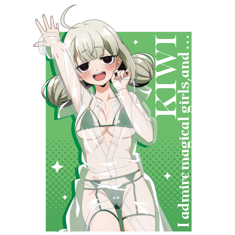 魔法少女にあこがれて Tシャツ 阿良河キウィ レインコート水着ver. Lサイズ 【描き下ろし】 画像 3 | AniSmile