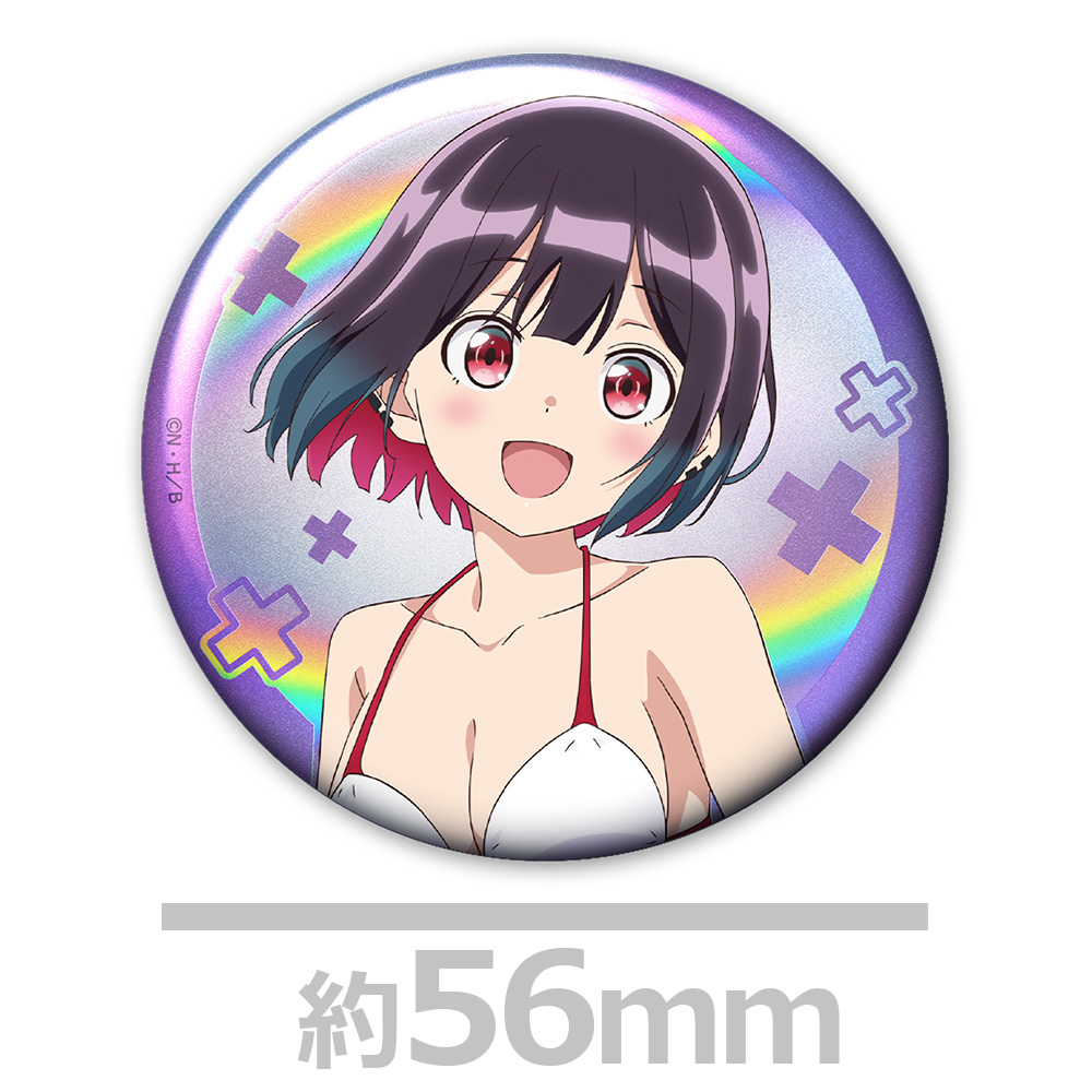 ばっどがーる ホログラム缶バッジ2個セット 優&涼 水着ver.【描き下ろし】 画像 3 | AniSmile