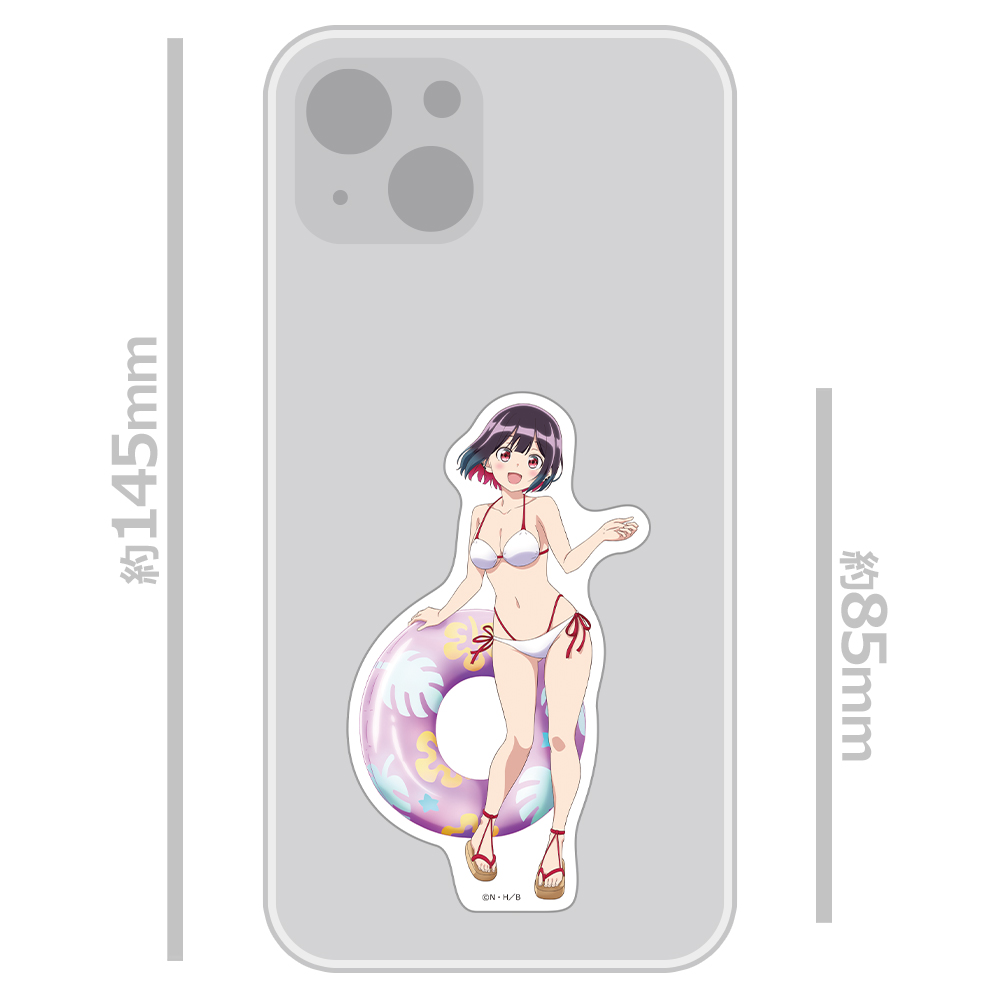 ばっどがーる ダイカットステッカー 優谷優 水着ver.【描き下ろし】 画像 3 | AniSmile