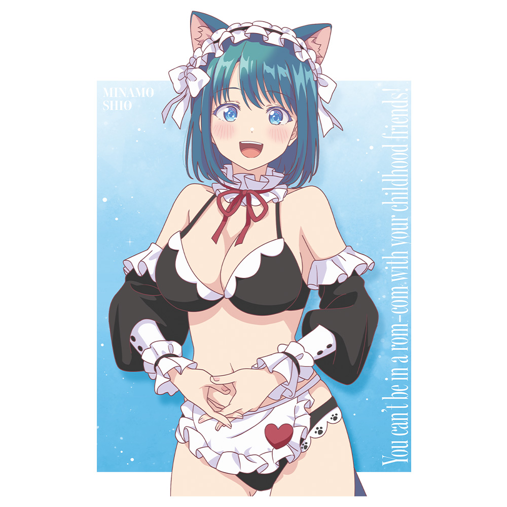 幼馴染とはラブコメにならない Tシャツ 水萌 汐 猫耳水着メイドver. Mサイズ【描き下ろし】 画像 3 | AniSmile