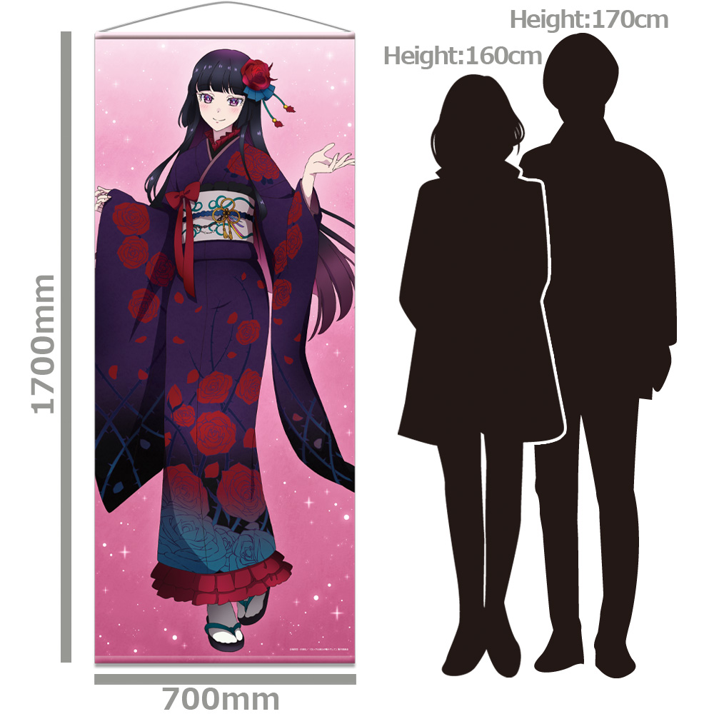 ロックは淑女の嗜みでして ほぼ等身大タペストリー 黒鉄音羽 振袖ver.【描き下ろし】 画像 3 | AniSmile
