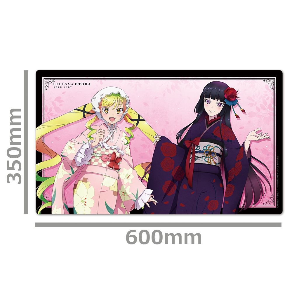 ロックは淑女の嗜みでして キャラクターラバーマット りりさ&音羽 振袖ver.【描き下ろし】 画像 2 | AniSmile