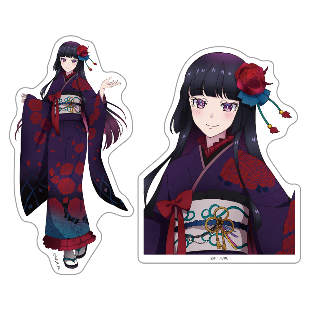 ロックは淑女の嗜みでして ダイカットステッカーセット 黒鉄音羽 振袖ver.【描き下ろし】 画像 2 | AniSmile