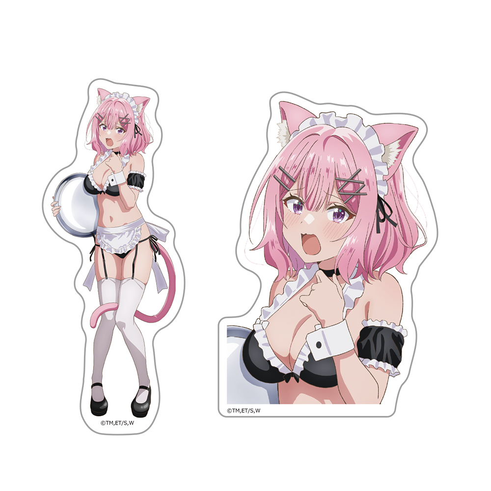 わたしが恋人になれるわけないじゃん、ムリムリ!(※ムリじゃなかった!?) ダイカットステッカーセット 甘織 れな子 猫耳水着メイドver.【描き下ろし】 - 公式商品画像 | AniSmile