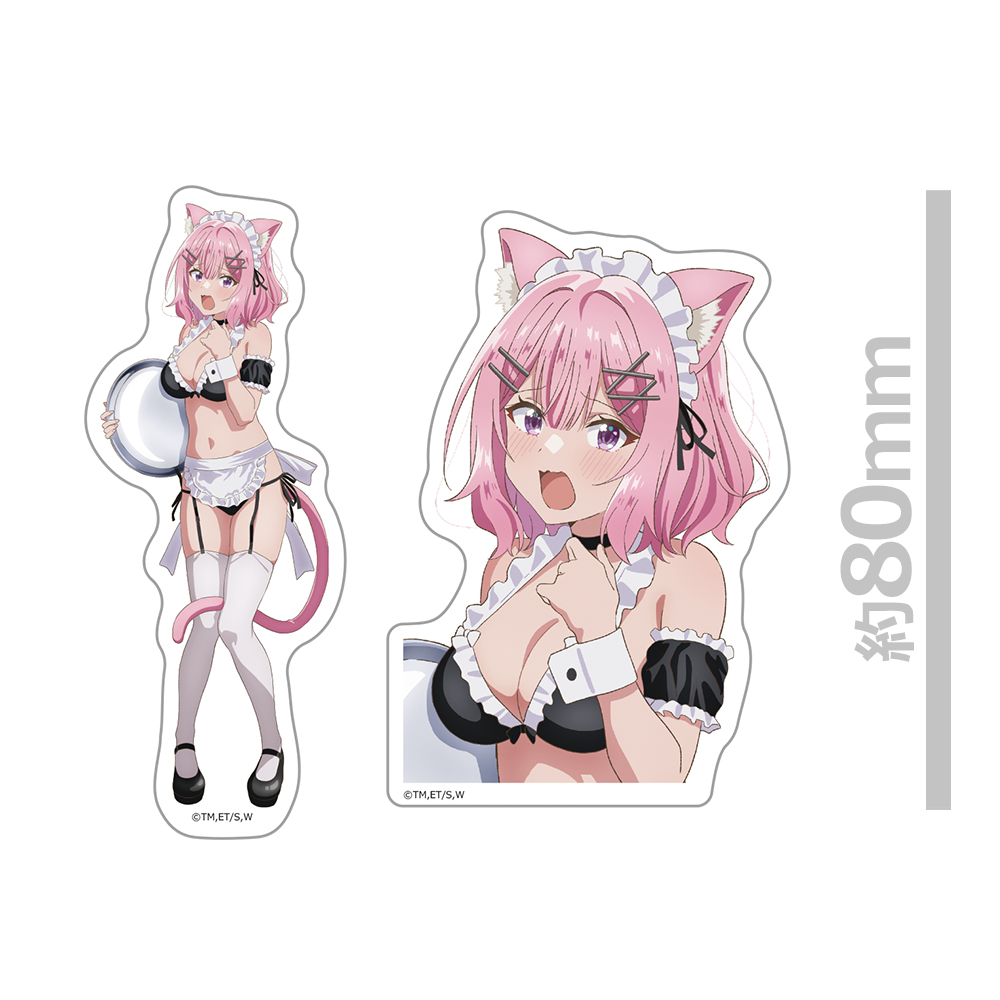 わたしが恋人になれるわけないじゃん、ムリムリ!(※ムリじゃなかった!?) ダイカットステッカーセット 甘織 れな子 猫耳水着メイドver.【描き下ろし】 画像 2 | AniSmile