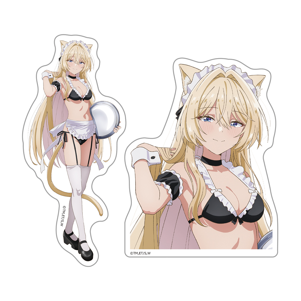 わたしが恋人になれるわけないじゃん、ムリムリ!(※ムリじゃなかった!?) ダイカットステッカーセット 王塚 真唯 猫耳水着メイドver.【描き下ろし】 画像 3 | AniSmile
