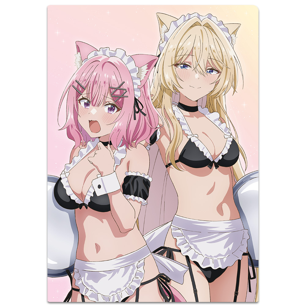 わたしが恋人になれるわけないじゃん、ムリムリ!(※ムリじゃなかった!?) クリアファイル れな子&真唯 猫耳水着メイドver.【描き下ろし】 - 公式商品画像 | AniSmile