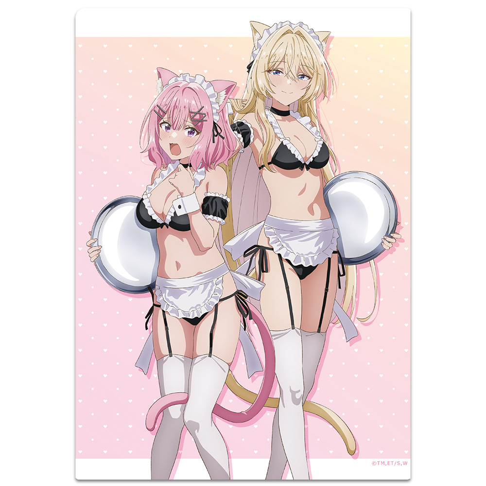 わたしが恋人になれるわけないじゃん、ムリムリ!(※ムリじゃなかった!?) クリアファイル れな子&真唯 猫耳水着メイドver.【描き下ろし】 画像 2 | AniSmile