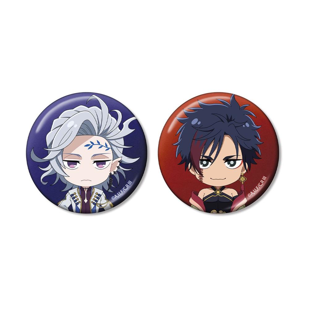 終末のワルキューレIII ハデス&始皇帝 ちびキャラ メタリック缶バッジ2個セット - 公式商品画像 | AniSmile