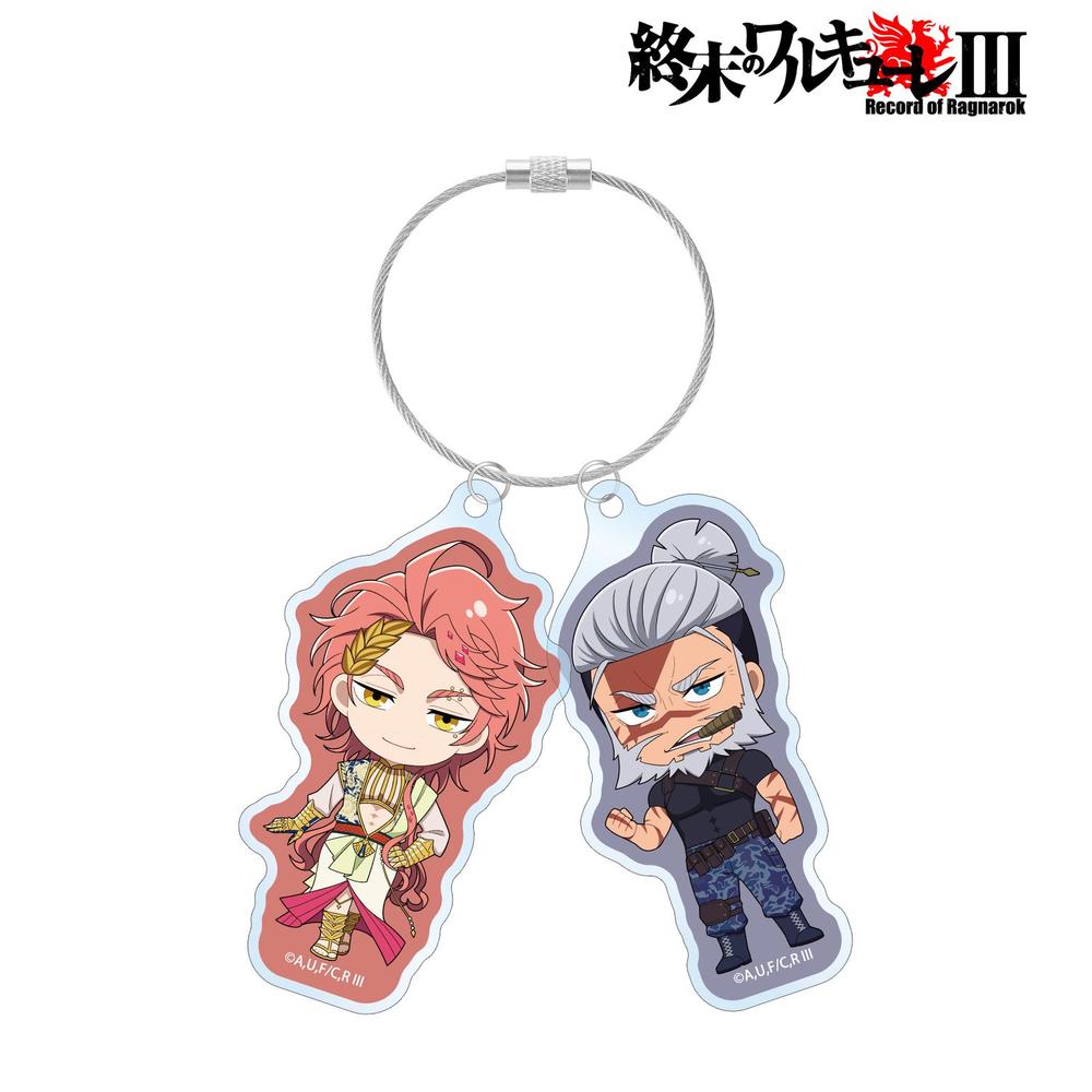 終末のワルキューレIII アポロン&レオニダス王 ちびキャラ 2連ワイヤーBIGアクリルキーホルダー 画像 2 | AniSmile
