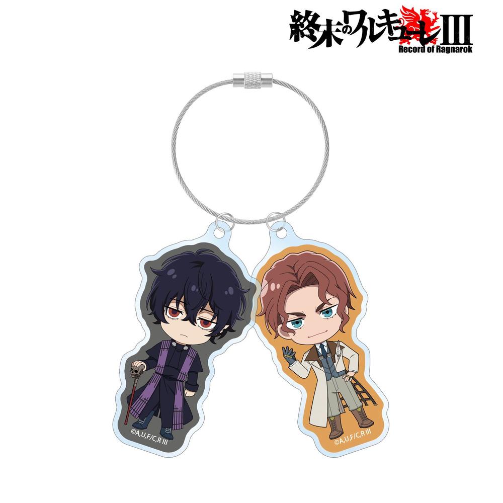 終末のワルキューレIII ベルゼブブ&ニコラ・テスラ ちびキャラ 2連ワイヤーBIGアクリルキーホルダー 画像 2 | AniSmile