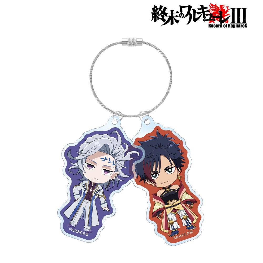 終末のワルキューレIII ハデス&始皇帝 ちびキャラ 2連ワイヤーBIGアクリルキーホルダー 画像 2 | AniSmile