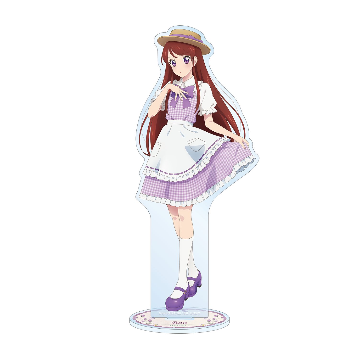 アイカツ! 10th STORY ~未来へのSTARWAY~ 描き下ろし 紫吹 蘭 カントリーワンピースver. BIGアクリルスタンド - 公式商品画像 | AniSmile