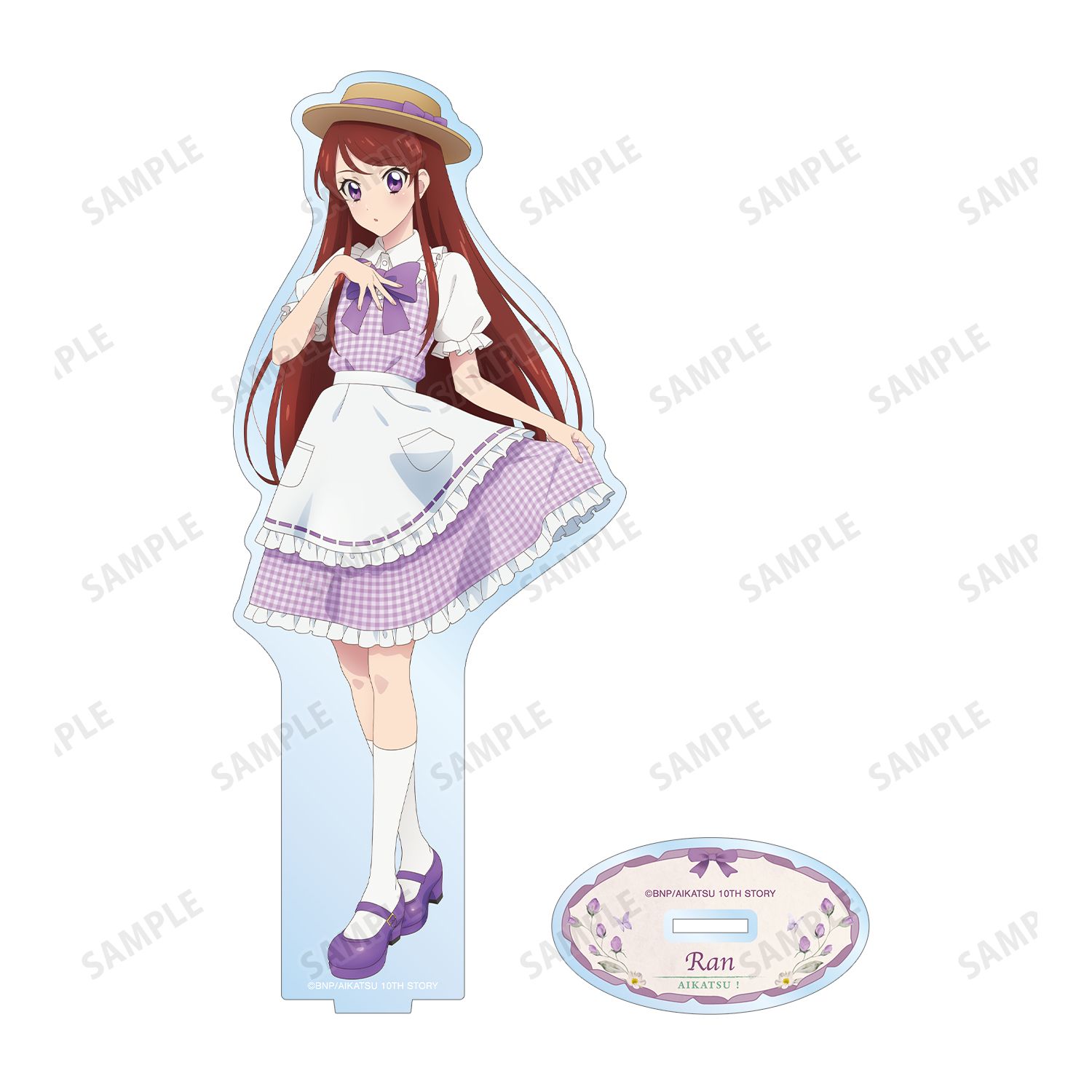 アイカツ! 10th STORY ~未来へのSTARWAY~ 描き下ろし 紫吹 蘭 カントリーワンピースver. BIGアクリルスタンド 画像 3 | AniSmile