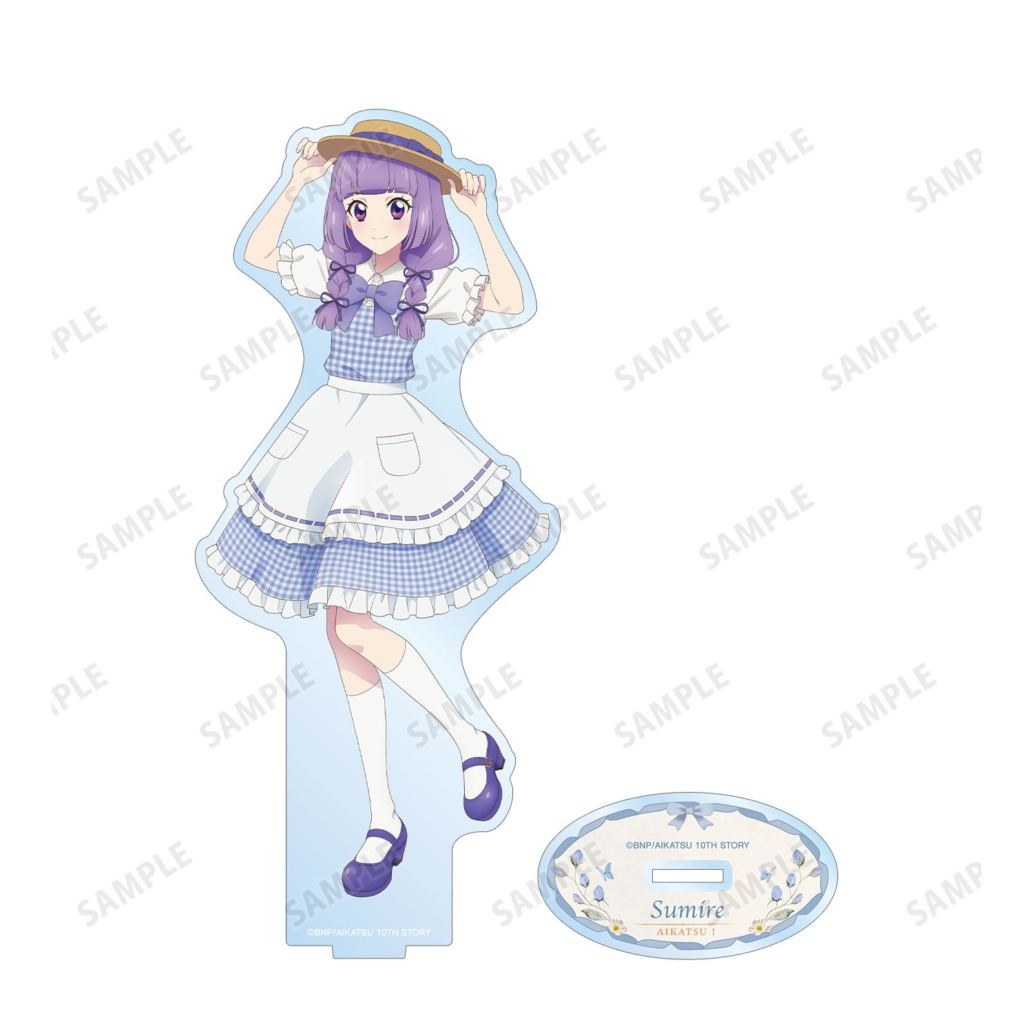 アイカツ! 10th STORY ~未来へのSTARWAY~ 描き下ろし 氷上スミレ カントリーワンピースver. BIGアクリルスタンド 画像 3 | AniSmile