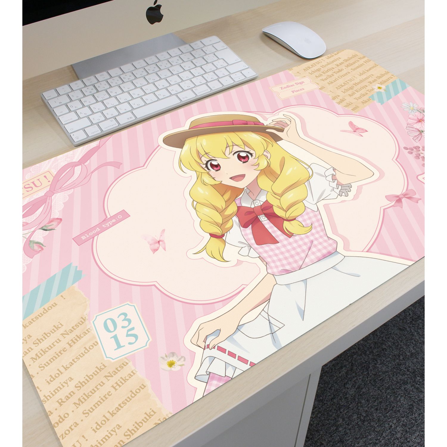アイカツ! 10th STORY ～未来へのSTARWAY～ 描き下ろし 星宮いちご カントリーワンピースver. マルチデスクマット 画像 3 | AniSmile