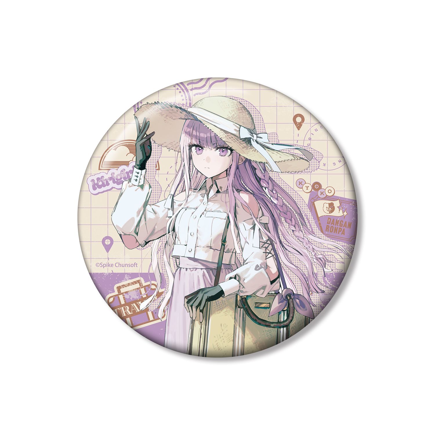 ダンガンロンパシリーズ 緜さんイラスト 霧切響子 私服で旅行ver. 100mm缶バッジ - 公式商品画像 | AniSmile
