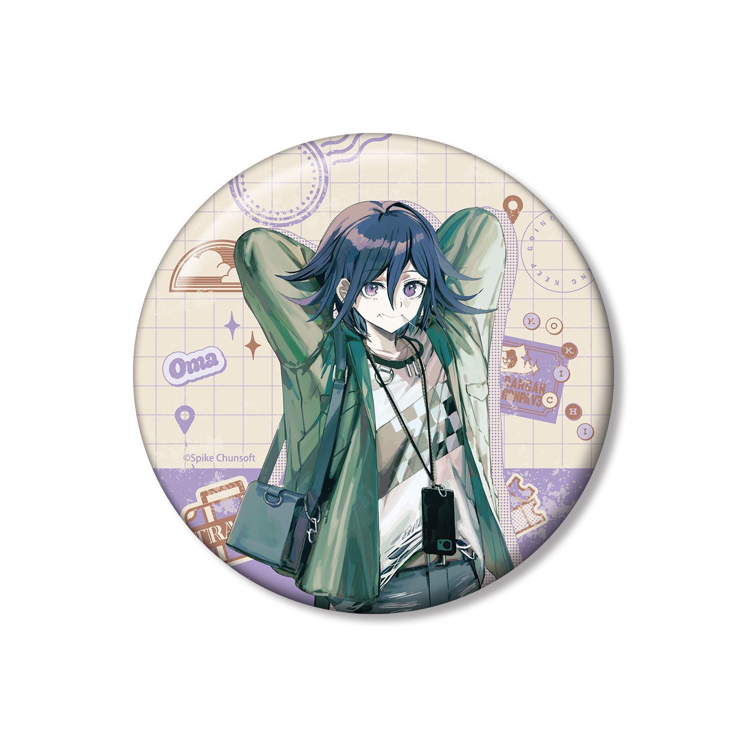 ダンガンロンパシリーズ 緜さんイラスト 王馬小吉 私服で旅行ver. 100mm缶バッジ - 公式商品画像 | AniSmile
