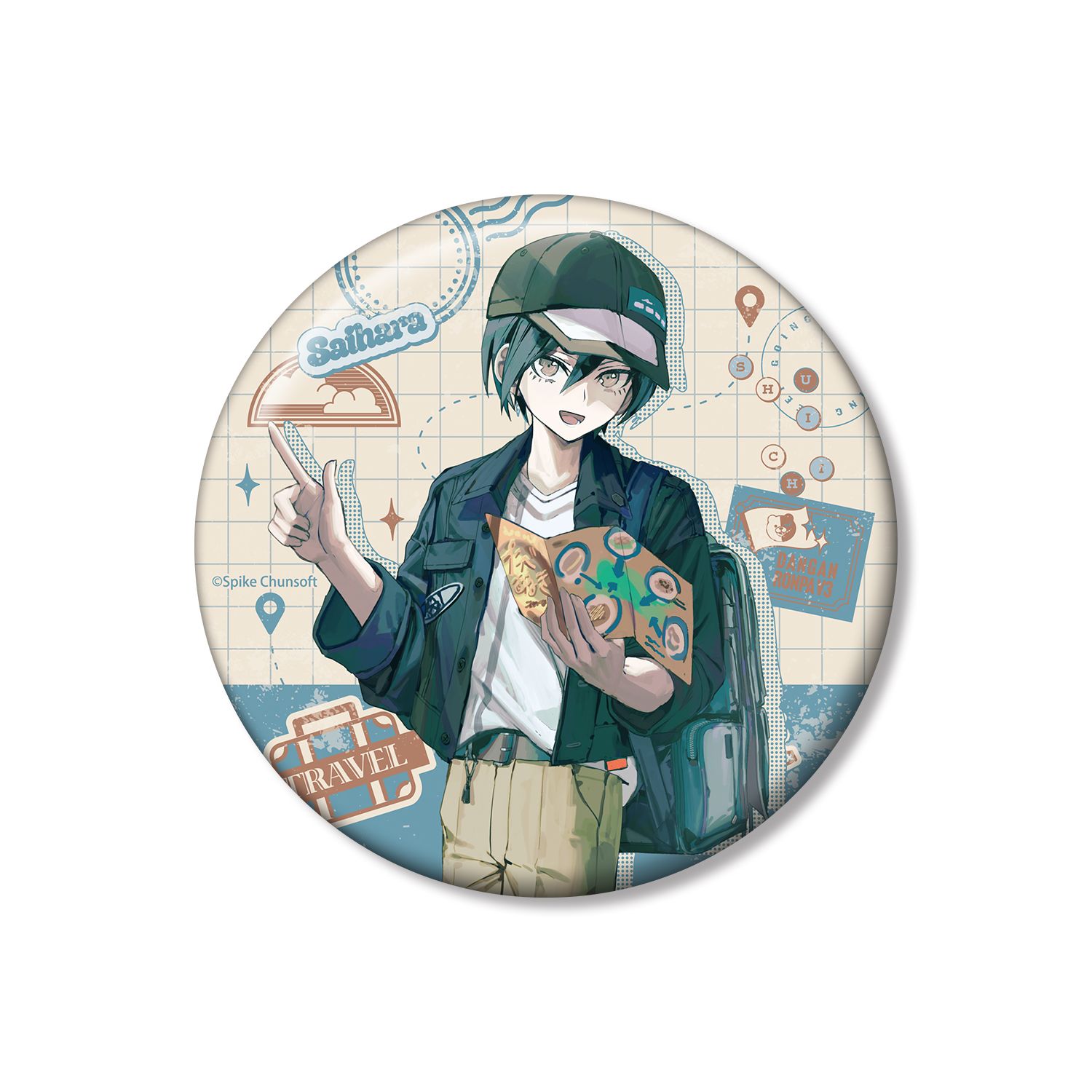 ダンガンロンパシリーズ 緜さんイラスト 最原終一 私服で旅行ver. 100mm缶バッジ - 公式商品画像 | AniSmile