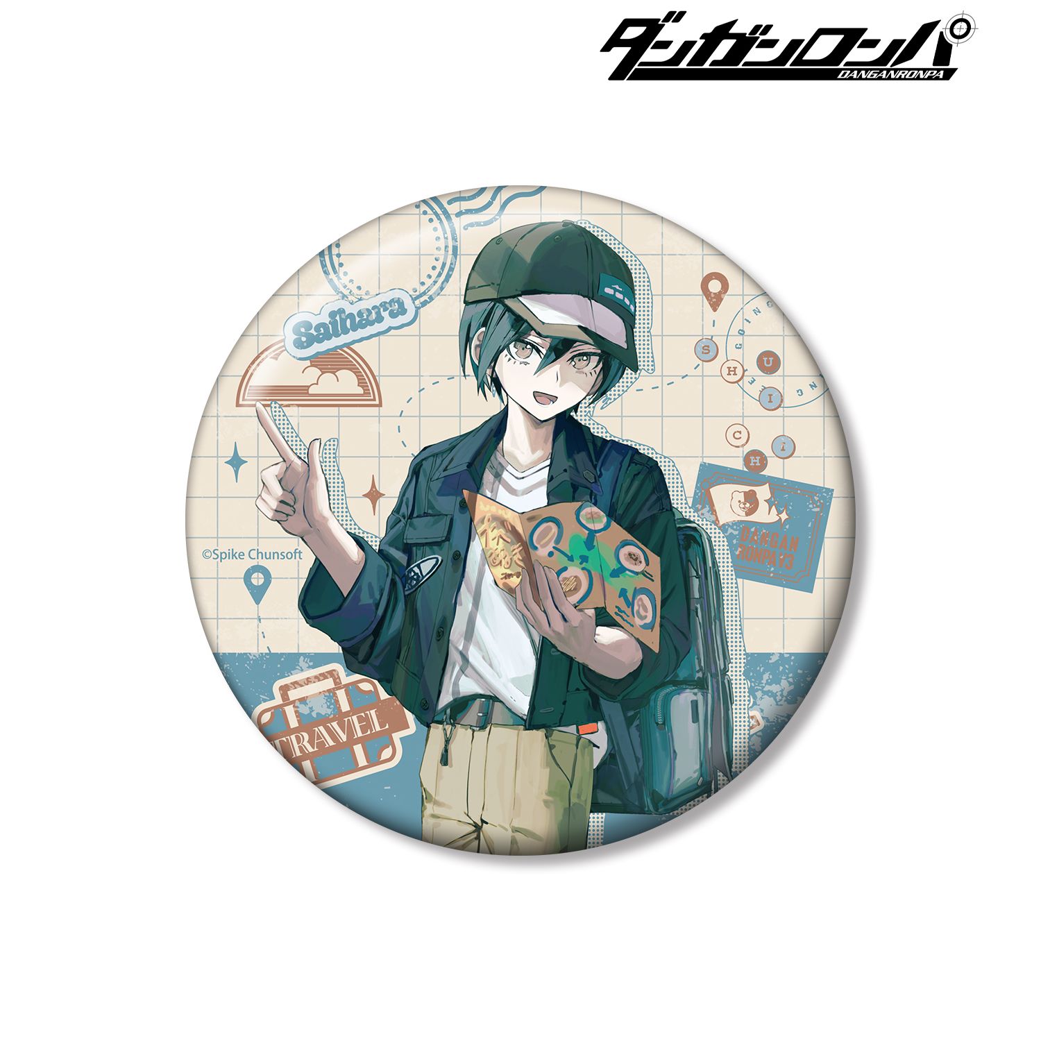 ダンガンロンパシリーズ 緜さんイラスト 最原終一 私服で旅行ver. 100mm缶バッジ 画像 2 | AniSmile
