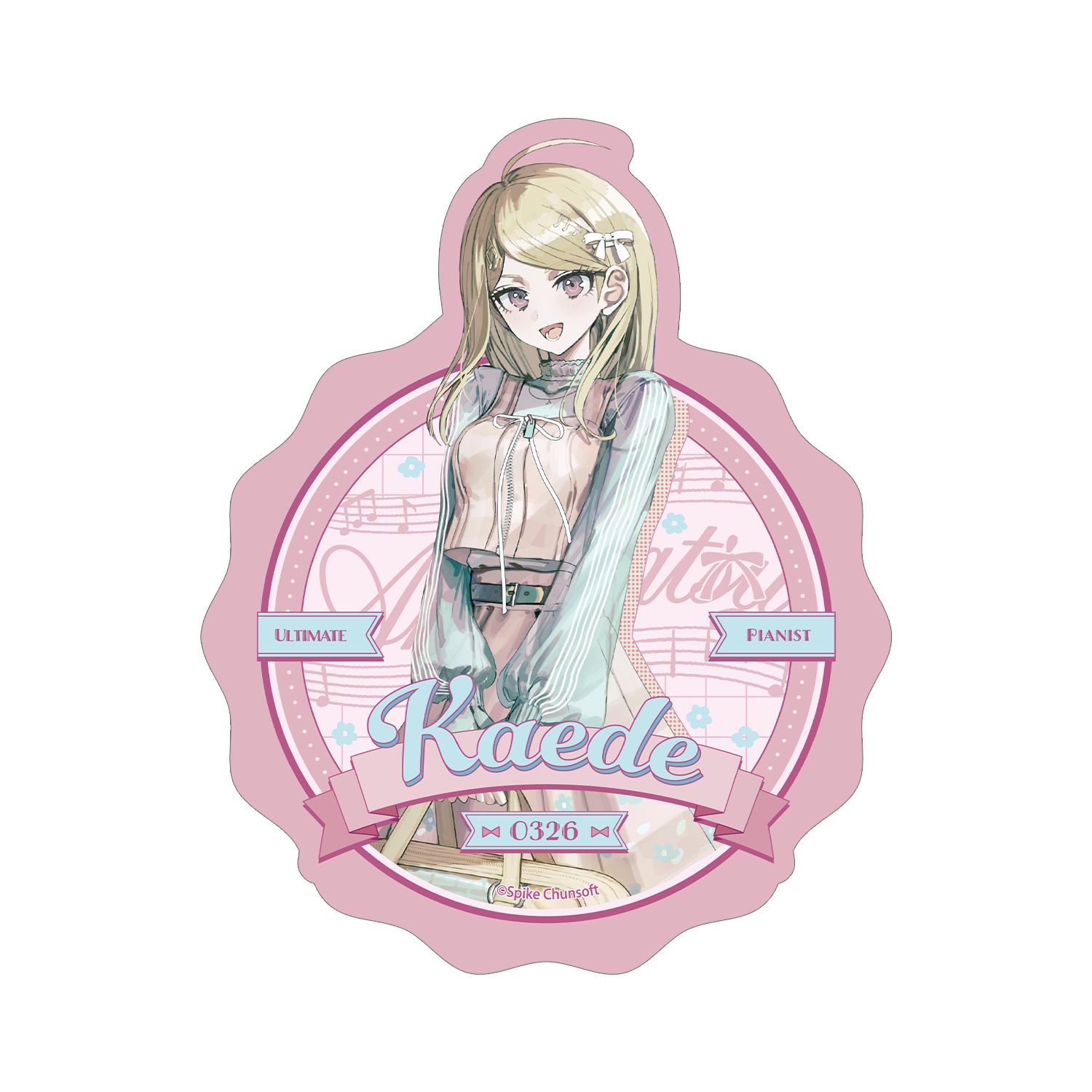 ダンガンロンパシリーズ 緜さんイラスト 赤松楓 私服で旅行ver. ダイカットステッカー - AniSmile