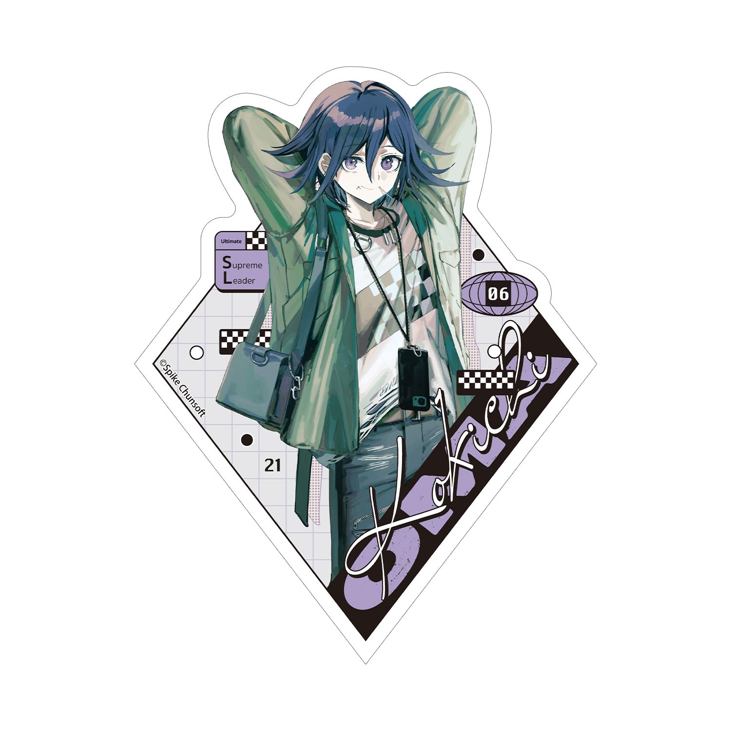 ダンガンロンパシリーズ 緜さんイラスト 王馬小吉 私服で旅行ver. ダイカットステッカー - 公式商品画像 | AniSmile