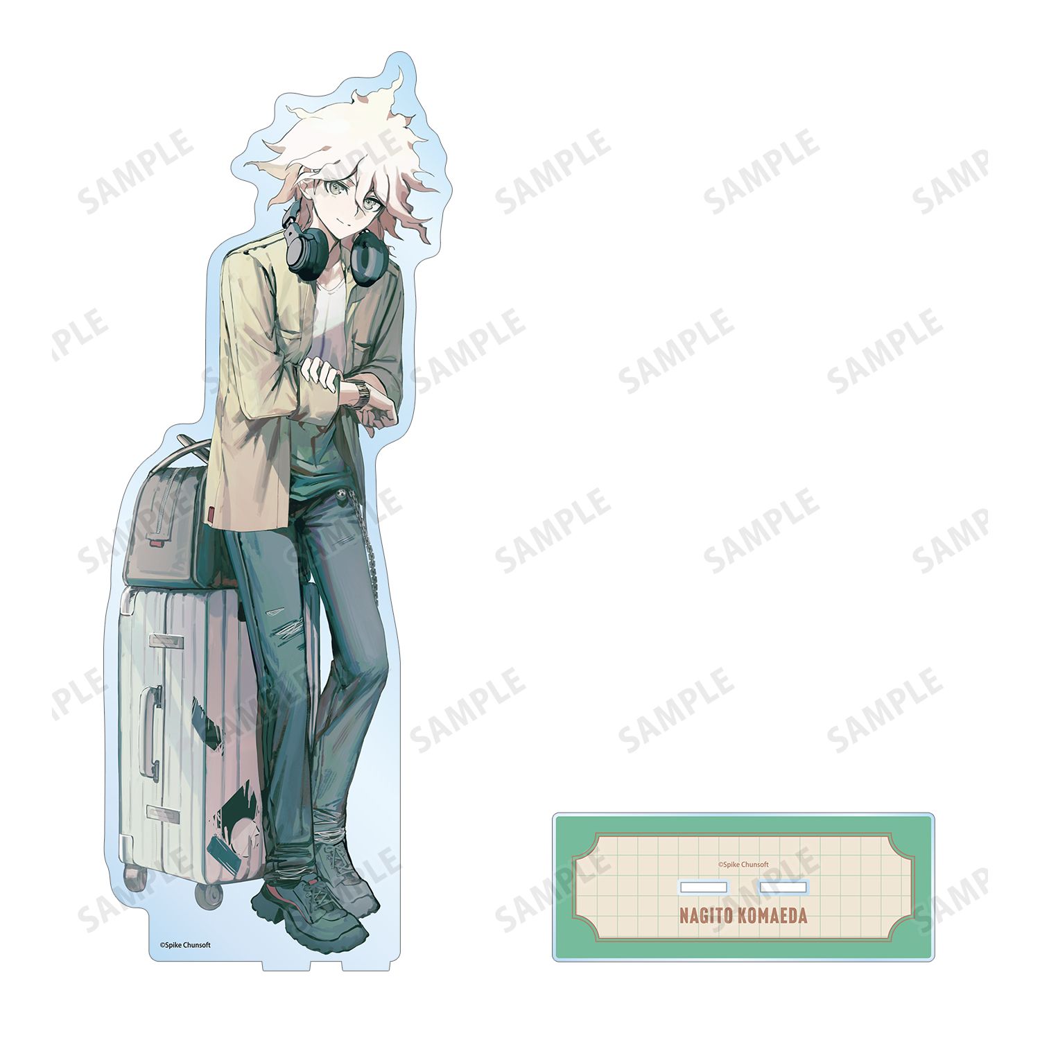 ダンガンロンパシリーズ 緜さんイラスト 狛枝凪斗 私服で旅行ver. 特大アクリルスタンド Image 3 | AniSmile