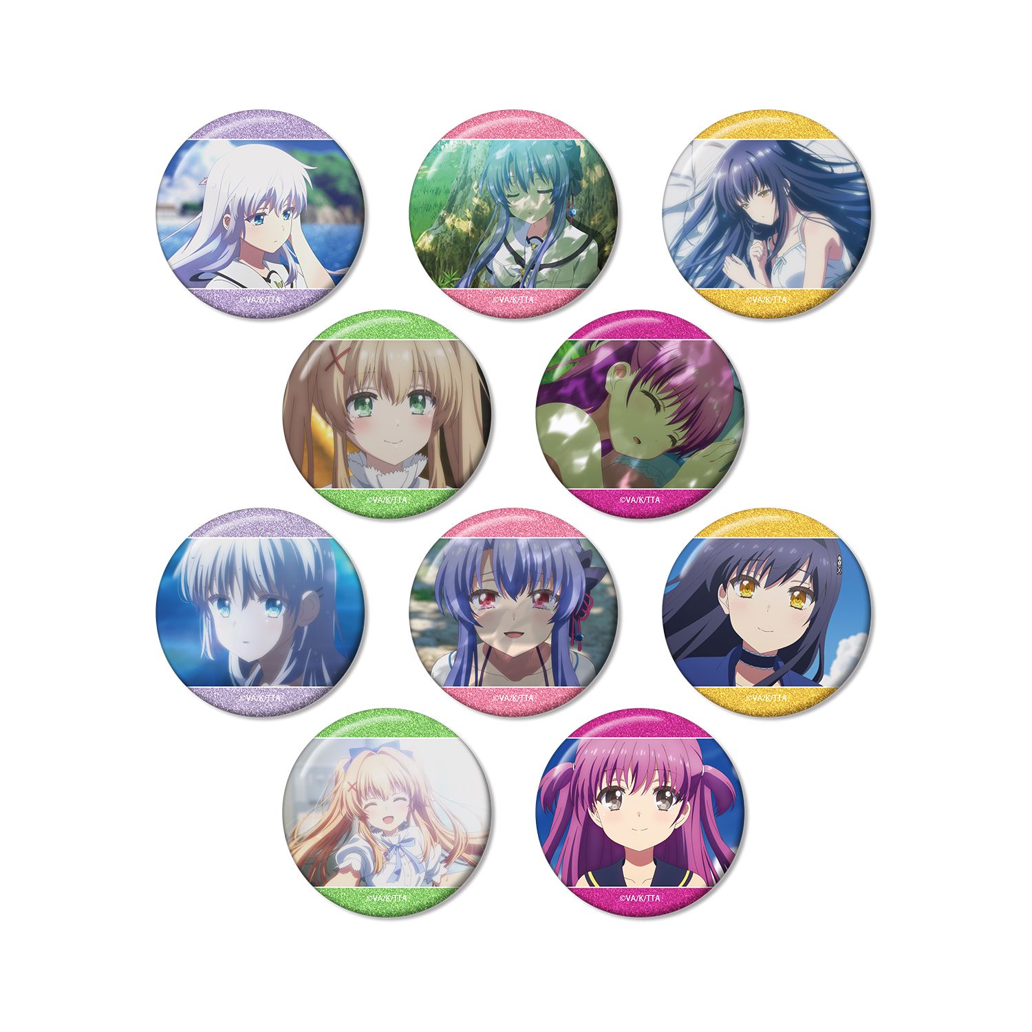 TVアニメ『Summer Pockets』 トレーディング場面写グリッター缶バッジ(単位/単品) - official product image | AniSmile