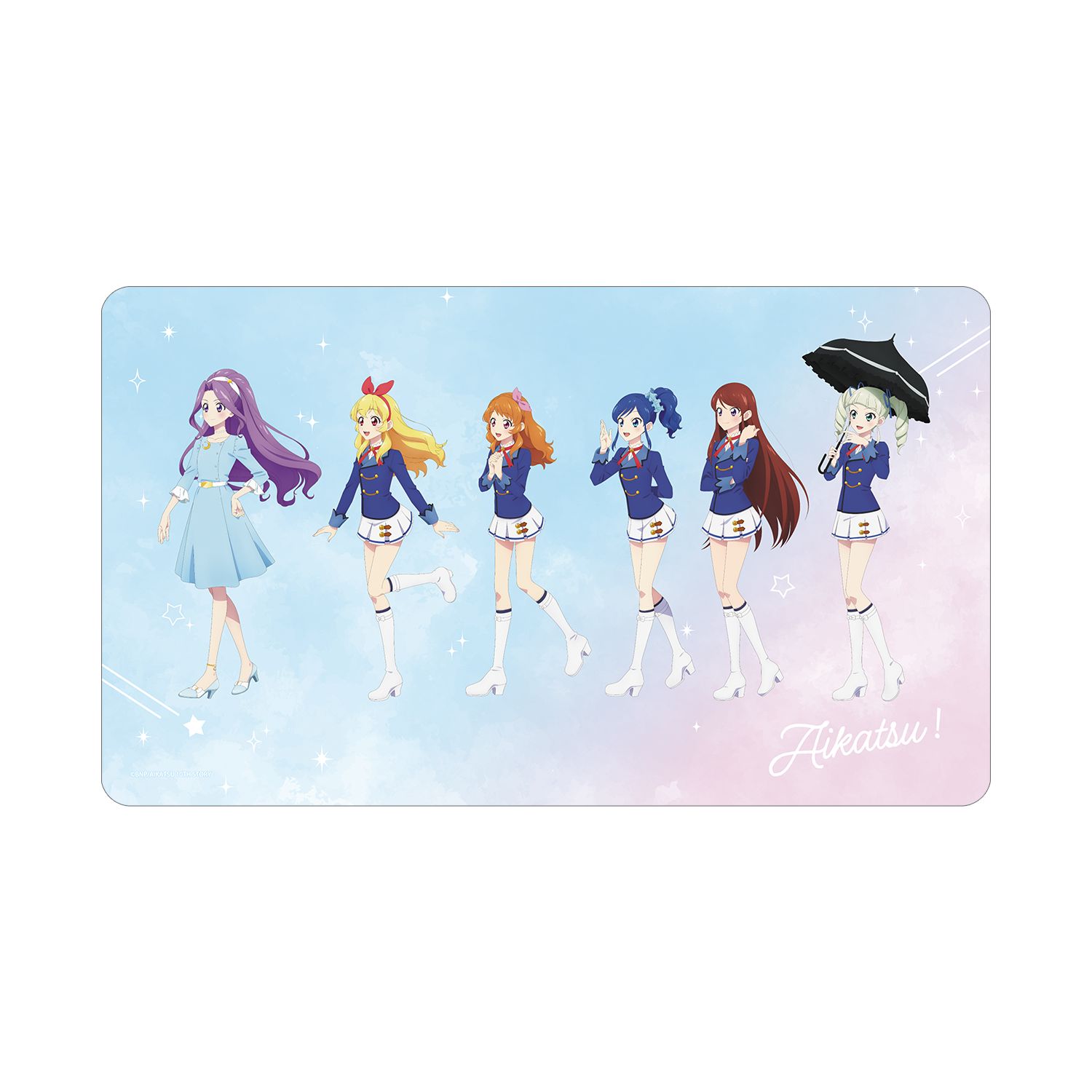 アイカツ! 10th STORY ~未来へのSTARWAY~ 描き下ろし 集合 歩みver. マルチデスクマット - 公式商品画像 | AniSmile
