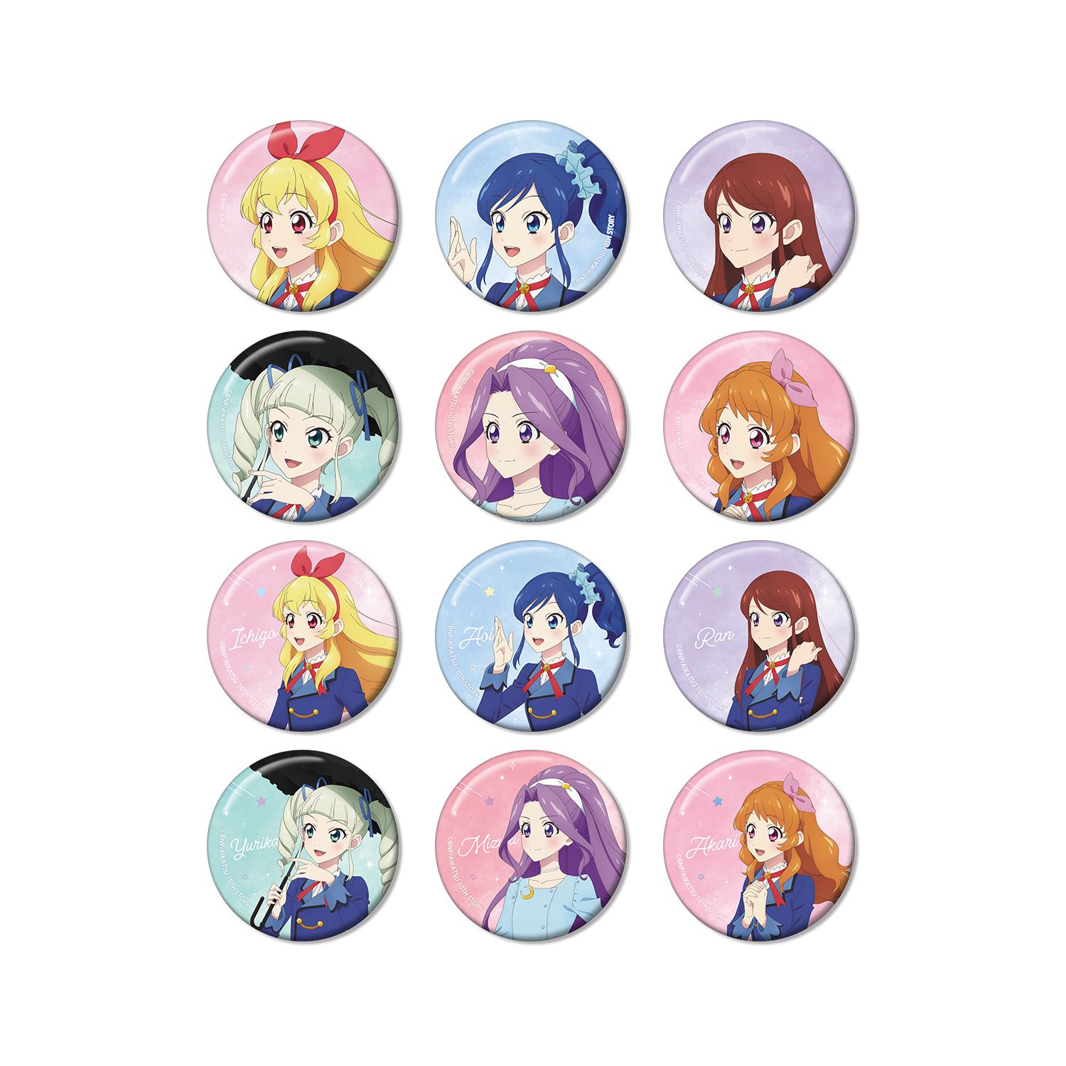 アイカツ! 10th STORY ~未来へのSTARWAY~ 描き下ろし 歩みver. トレーディング缶バッジ(単位/単品) - AniSmile