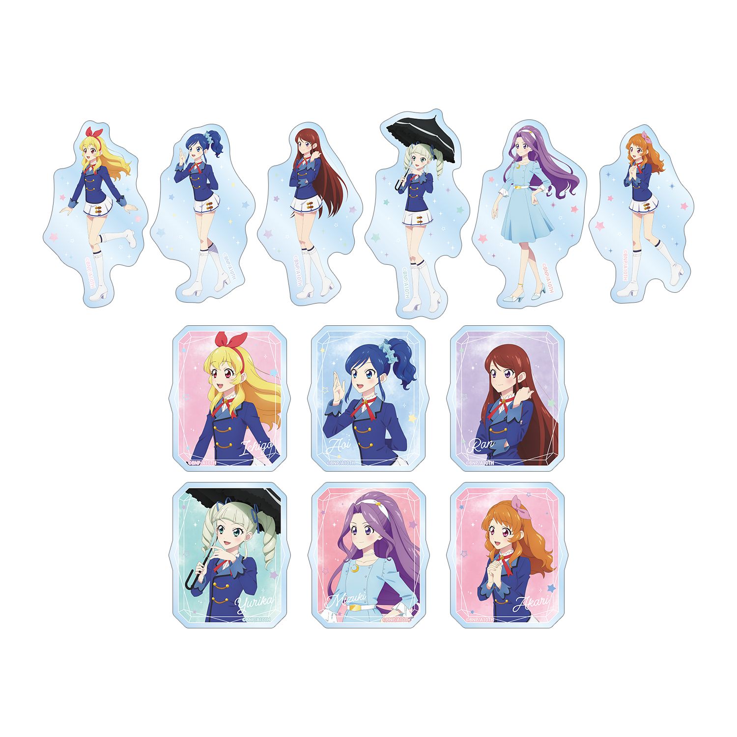 アイカツ! 10th STORY ~未来へのSTARWAY~ 描き下ろし 歩みver. トレーディングダイカットステッカー(単位/単品) - AniSmile