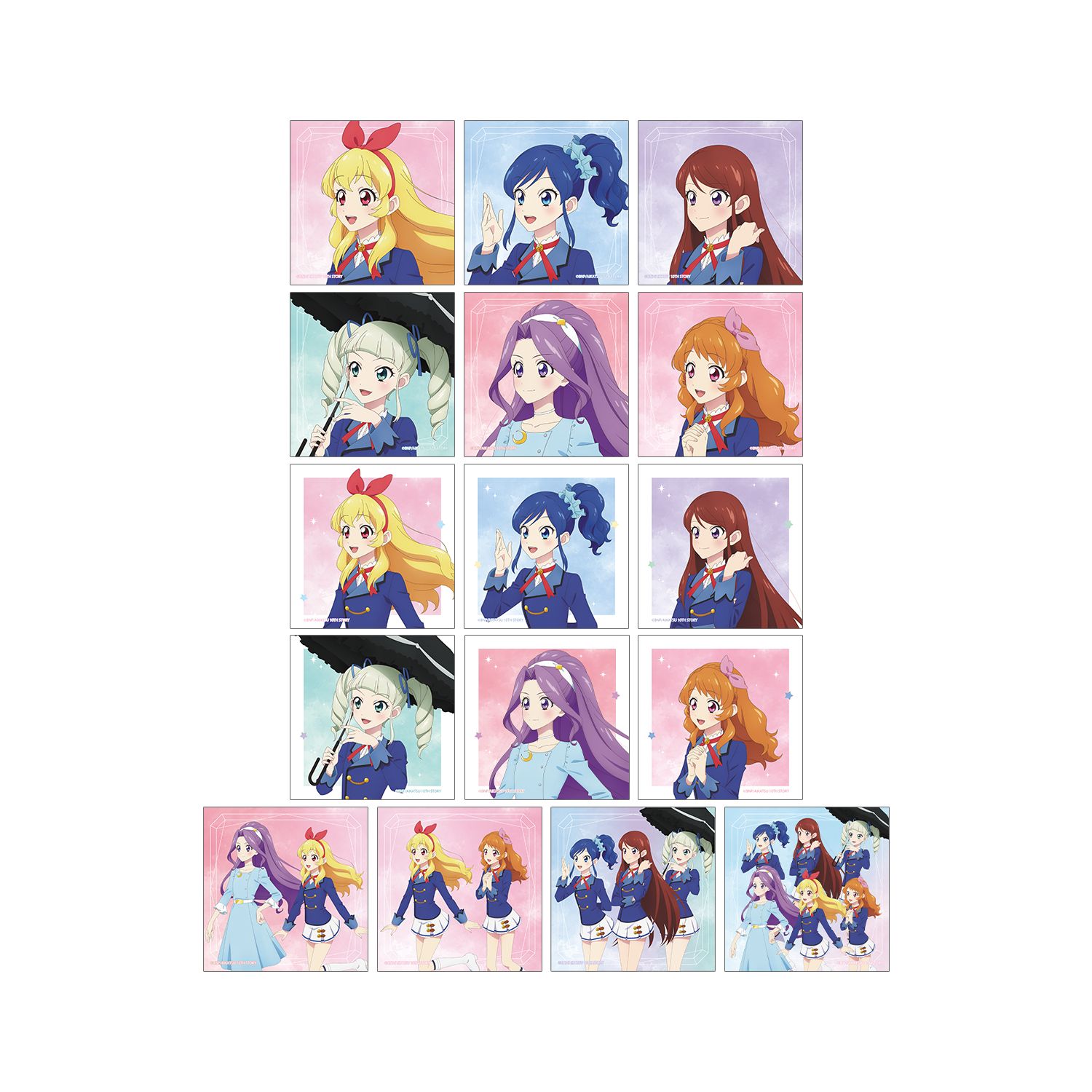 アイカツ! 10th STORY ~未来へのSTARWAY~ 描き下ろし 歩みver. トレーディング正方形ブロマイド(単位/単品) - AniSmile